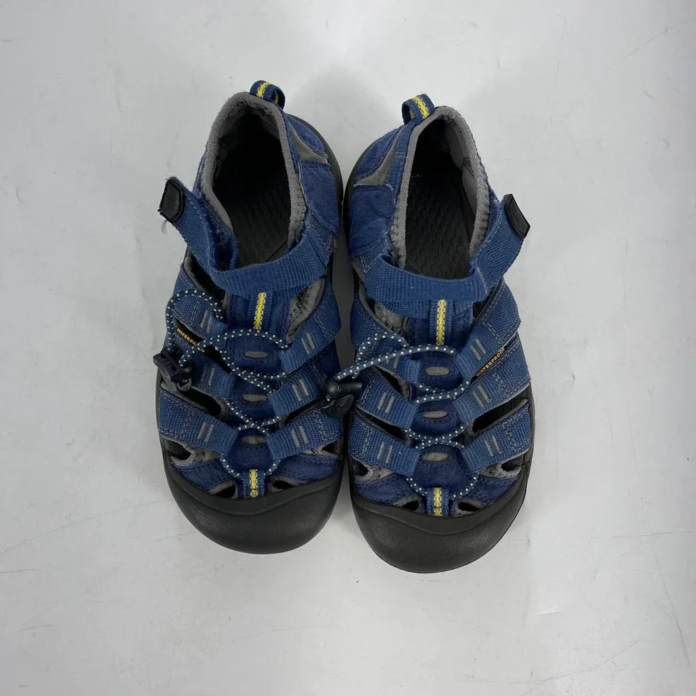 Keen Newport‎ H2 Kids Blue Yellow Waterproof Sport Sandals Size 2 US 34 EU